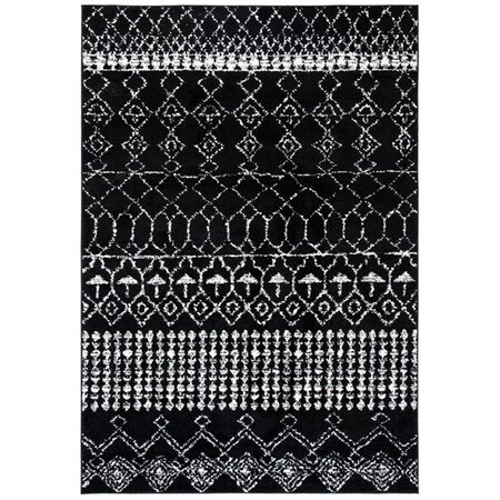 Safavieh 3 x 3 ft. Tulum Square Area Rug in Black & Ivory TUL229Z-3SQ